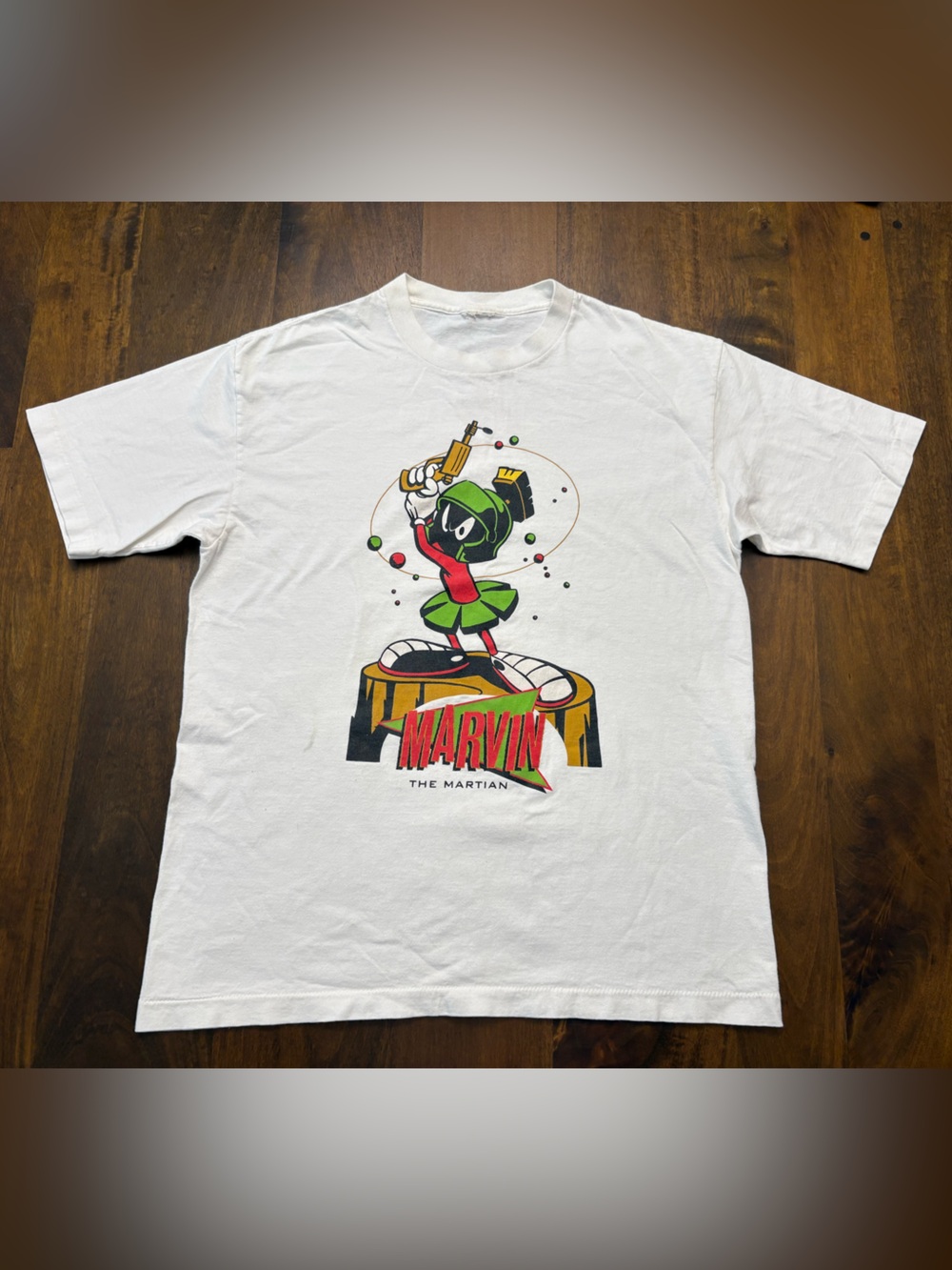 VTG 90s Single Stitch Marvin the Martian "Take Me To Your Leader" White T-Shirt